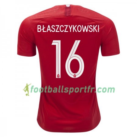 Tenue Pologne Blaszczykowski 16 Exterieur Coupe du monde 2018 Maillot de Foot